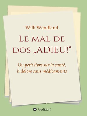 cover image of Le mal de dos "ADIEU!"
